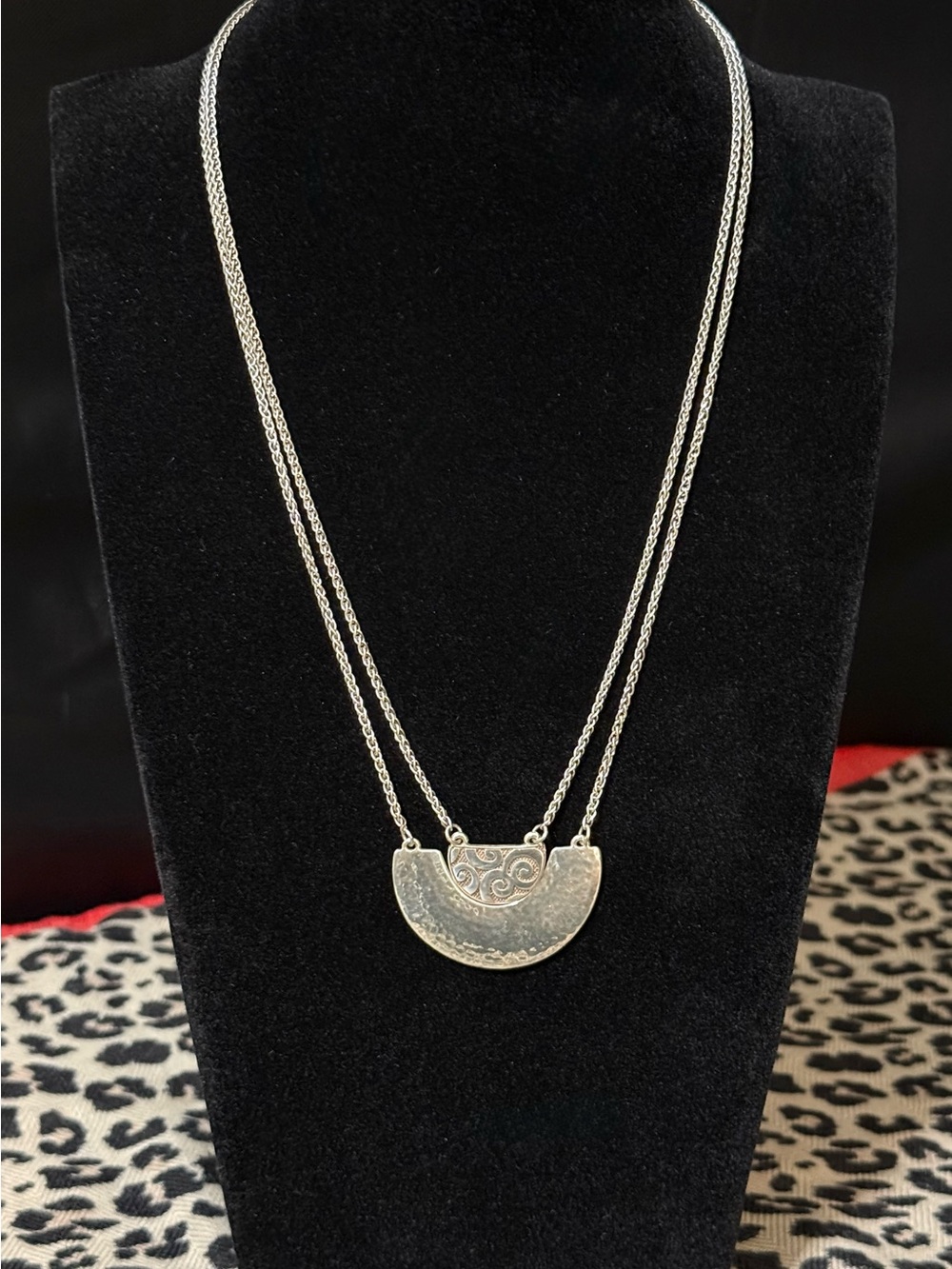 Brighton Andaluz Arch Multi Chain Necklace Silver Plated NWT $68